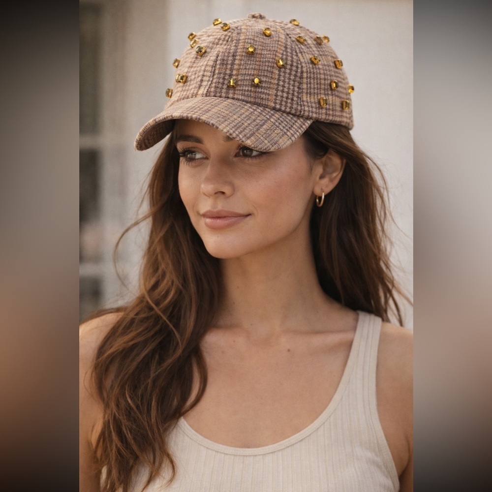 Anthropologie NWT Lele Sadoughi Embellished Baseball Cap ALL